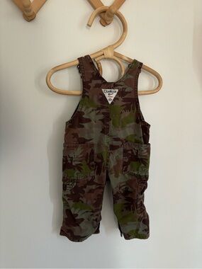 OshKosh B'gosh Camouflage Cargo Overalls - Green, Brown